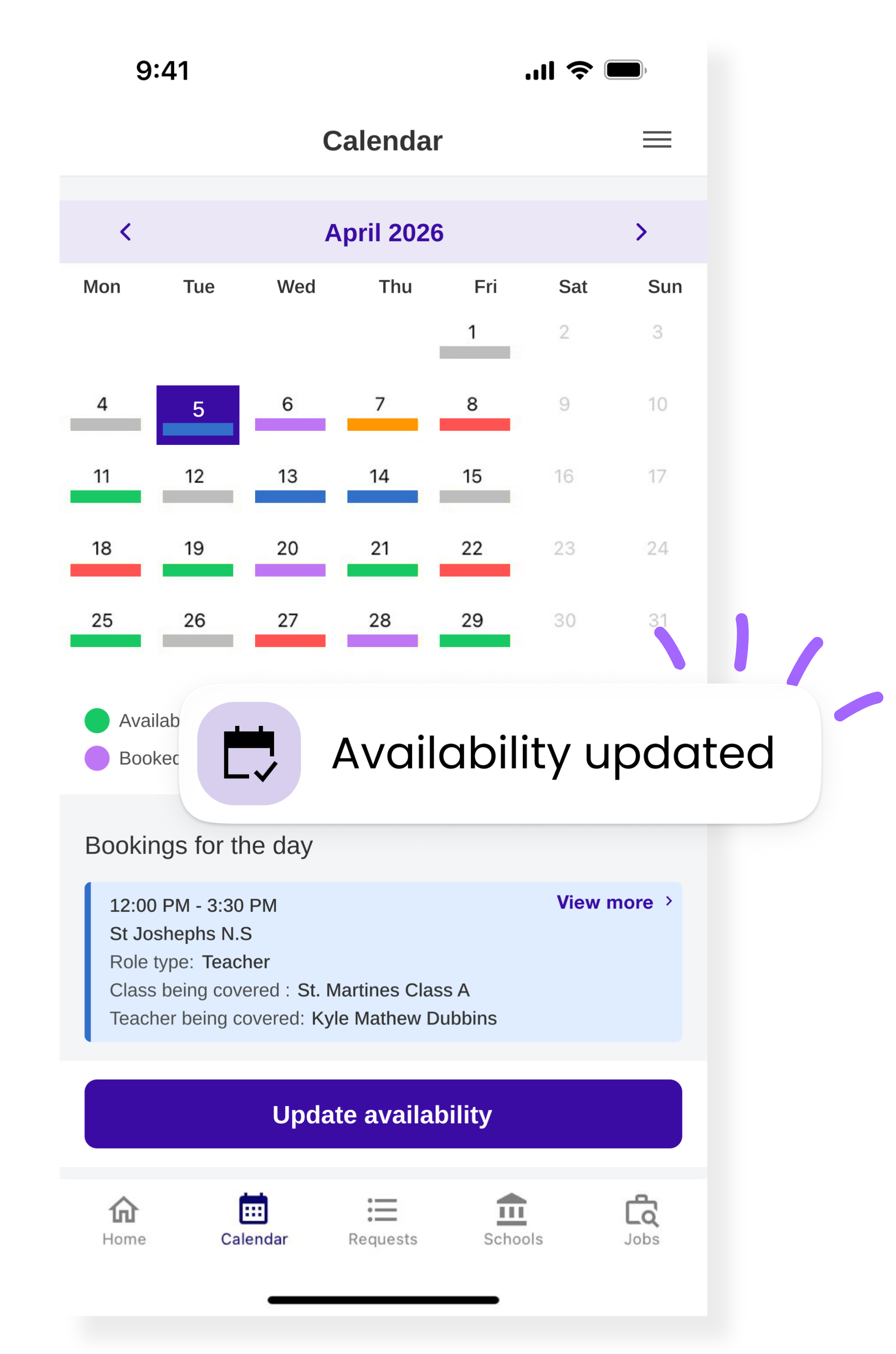 ClassCover Ireland — substitute teacher availability
