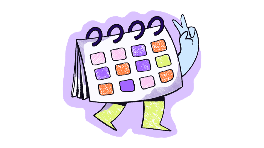 Illustration of a calendar, ready for your availability