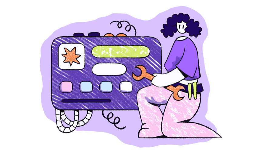 ClassCover illustration of a substitute teacher setting up their profile